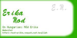 erika mod business card